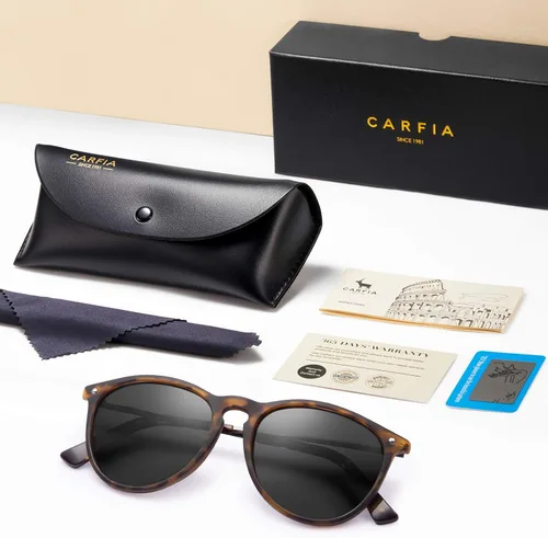 Vista 7 de CARFIA Gafas de sol vintage para mujer, polarizadas, protección UV, estilo clásico retro, CA5100