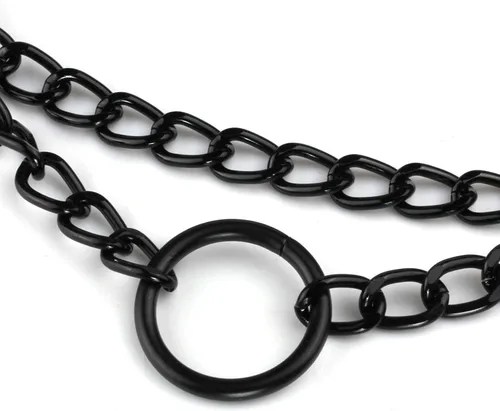 Vista 3 de MILAKOO Gargantilla punk de piel sintética, collar ajustable con dije de círculocorazón para mujer
