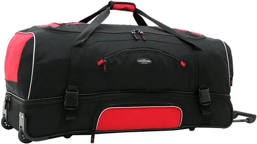 Vista 5 de Travelers Club Adventure Rolling Travel Duffel Bag Negro