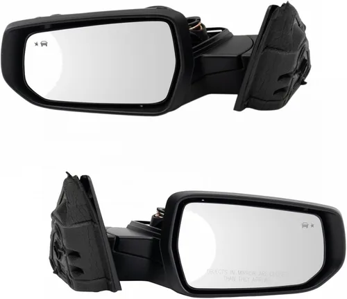Vista 117 de TRQ Conjunto de 2 piezas de espejo lateral para conductor y pasajero, ajuste eléctrico, sin calefacción, sin memoria, color negro, compatible