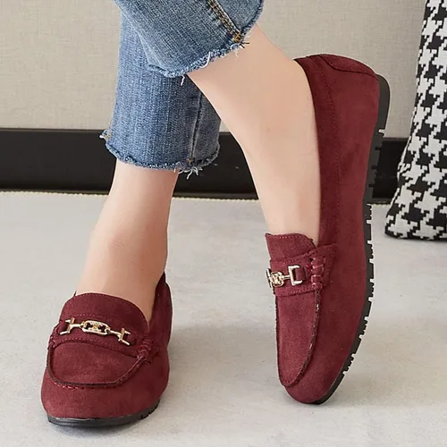 Vista 3 de DeYashopin Mocasines para mujer, zapatos de trabajo, cómodos zapatos planos para caminar