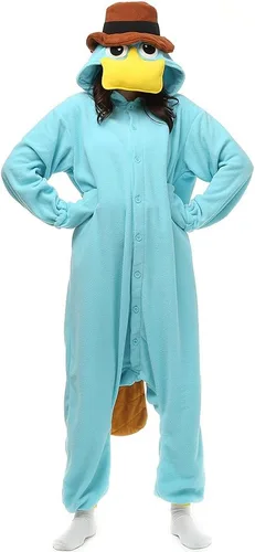 Vista 2 de Wishliker Adult Onesie Animal Pajamas Halloween Cosplay Costumes Party Wear Blue