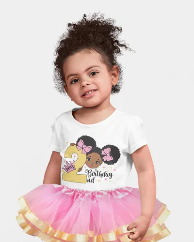 Vista 5 de Luke and Lulu First Birthday Outfit Girl - 2nd Birthday Outfit Girl - 3rd Birthday Outfit Girl - Afro Puffs