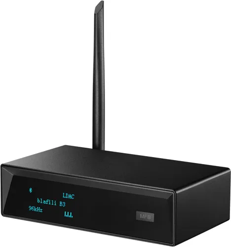 Vista 4 de B3 Profesional Receptor de Música XLR Bluetooth v5.1, Transmisor LDAC y aptX HD, DAC ESS Integrado, RCA Analógico, Salidas Ópticas Digitales