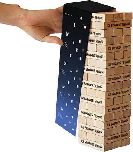 Vista 9 de Preguntas de torre rompehielos Tumbling Tower Game - Para todos - 54 divertidas ideas para iniciar conversaciones - Excelentes juegos familiares
