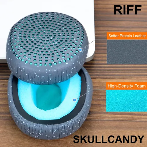 Vista 3 de Riff - Almohadillas de repuesto defean compatibles con auriculares inalámbricos Skullcandy Riff (azul)