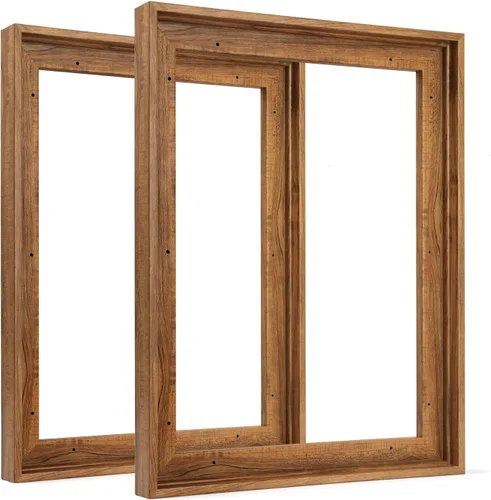 Vista 21 de FOLKOR Floating Frame for 8x10 Inch Canvas Painting with 0.6-0.8" Deep, 2 Pack Canvas Floater Frame Living Room Decor, Wall Art frame for Prints Oil