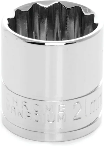 Vista 14 de Performance Tool W38812 Enchufe de 12 puntas, unidad de 3/8 de pulgada, 12 mm Chrome vanadium steel. Polished nickel chrome finish. Designed to