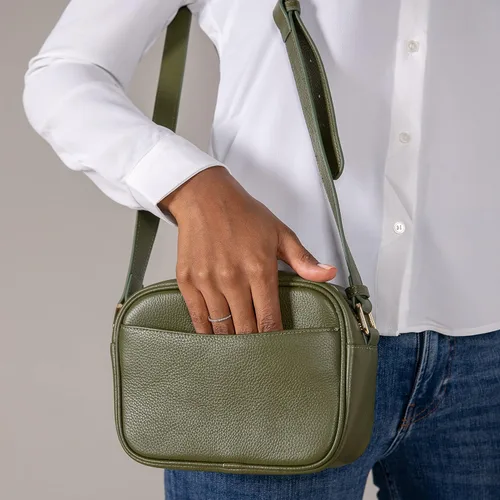 Vista 6 de Bozok Bolso bandolera de cuero para mujer