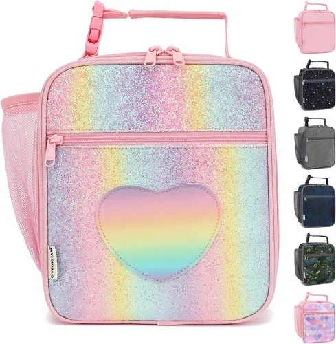 Vista 24 de GYEUKHAM Bolsa de Almuerzo Aislada para Mujeres, Niñas, Adolescentes, Bolsa de Almuerzo para Niños Grande con Aislamiento, Grande, Reutilizable