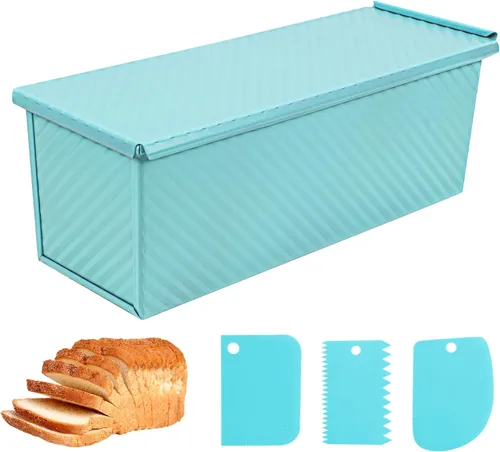 Vista 12 de Pullman - Molde para pan con tapa, acero aluminizado, 13 x 5 pulgadas Dorado