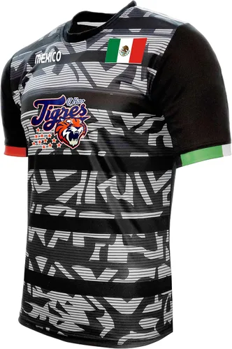 Vista 2 de Jersey México Tigres de Quintana Roo 100% Poliéster BlackGrey_Hecho en México