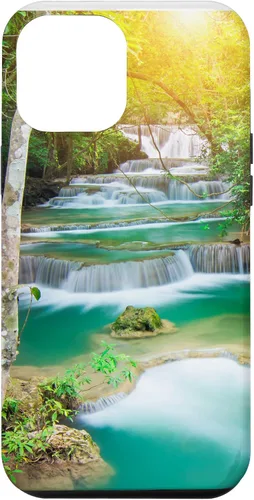 Vista 6 de Funda para iPhone 15 Tropical waterfall ponds