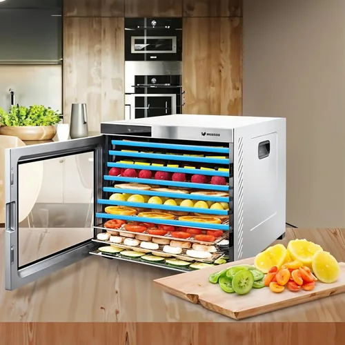Vista 8 de 6 alfombrillas deshidratadoras de silicona compatibles con bordes, 12.2 x 10.2 pulgadas, forros de bandeja de silicona sin BPA con espátula