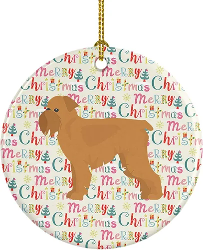 Vista 79 de Caroline's Treasures Abyssinian Sand Terrier - Adorno de cerámica para colgar en el árbol de Navidad, para el hogar, Navidad, fiestas, regalo, 3