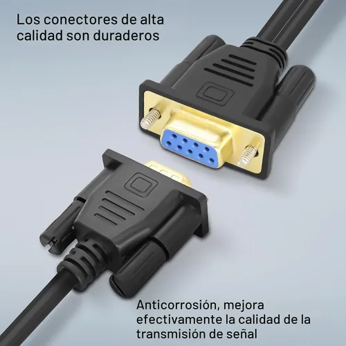 Vista 2 de MEIRIYFA DB9 RS232 1 hembra a 2 macho y cable adaptador divisor en Y