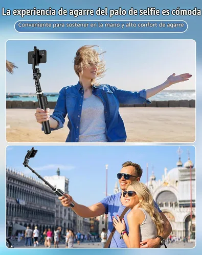 Vista 7 de Trípode de teléfono de 60 pulgadas para iPhone: palo selfie extensible para iPhone-andriod, trípode para selfie stick con control remoto para 60