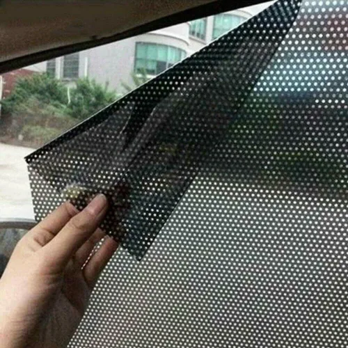 Vista 2 de AOLI 2 unids coche parasol cubierta ventana trasera lateral bloqueo estático visera escudo pantalla negro