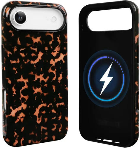 Vista 60 de NITITOP Funda magnética compatible con iPhone 11, compatible con MagSafe lindo diseño estético de leopardo ámbar tortuga para mujeres, hombres