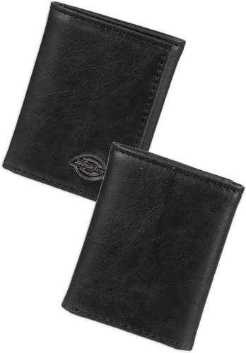 Vista 2 de Dickies Cartera triple de cuero para hombre Negro