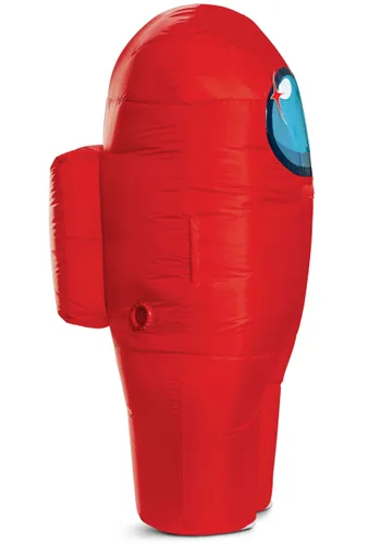 Vista 5 de Disfraz Inflable Niño Among Us Impostor Rojo Multicolor