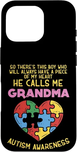 Vista 20 de Grandma Autism Awareness Austistic Boy Piece My Heart Case for iPhone 17