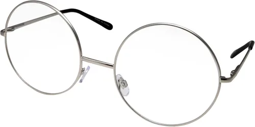 Vista 3 de grinderPUNCH - Non-Prescription Round Circle Frame Clear Lens Glasses