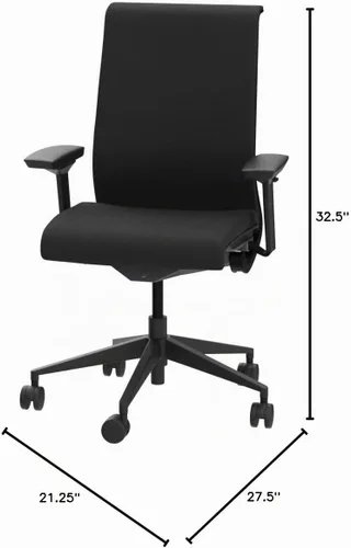 Vista 3 de Steelcase Think - Silla de tela, color negro
