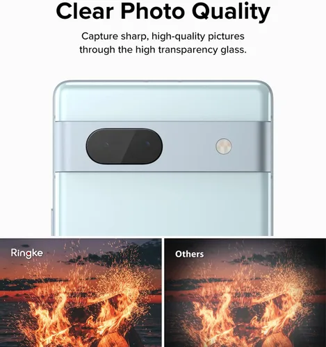 Vista 7 de Ringke Cristal de cámara [protección multicapa/paquete de 3] compatible con protector de lente de cámara Google Pixel 7a, cubierta de vidrio
