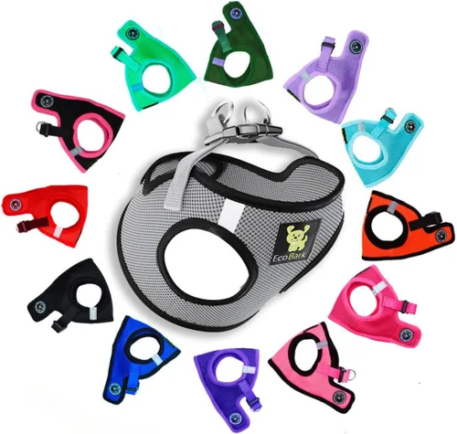 Vista 27 de EcoBark - Arnés para perro, arneses de taza de té ecológicos para perros XXS, XS y pequeños - Arnés reflectante y ajustable para cuerpo mini