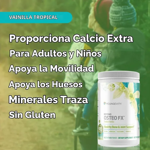 Vista 4 de BEYOND Osteo Fx POLVO - Bote de 12.70 oz con sabor a vainilla tropical