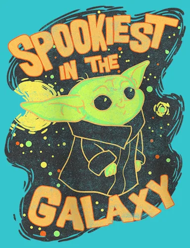 Vista 2 de STAR WARS Mandalorian Spookiest in The Galaxy Sketch - Camiseta estándar para niñas