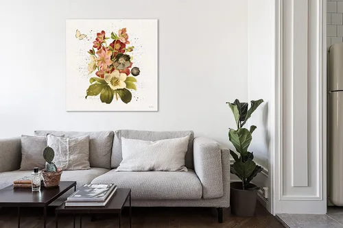 Vista 4 de Jaxson Rea "Vintage Petals VI Gallery Wrapped Canvas by Katie Pertiet, 12" x 12