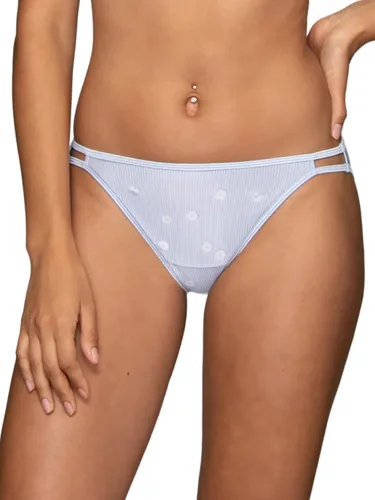 Vista 73 de Vanity Fair Bragas de bikini con tira para mujer, Illumination, con elástico sedoso y ribete de satén Paquete de 3 Negro (Midnight Black)