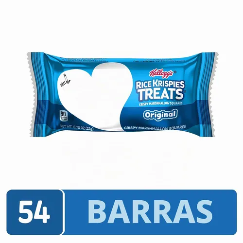 Vista 2 de Rice Krispies Treats Crispy Marshmallow Squares, caja de aperitivos para niños, barras de cereales, original (paquete de 108)