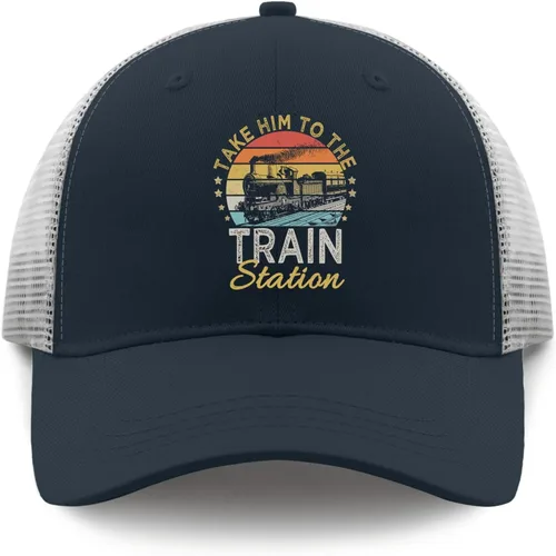 Vista 9 de Caps Take Him to The Train Station Dad Hats, Funny Baseball Cap for Men