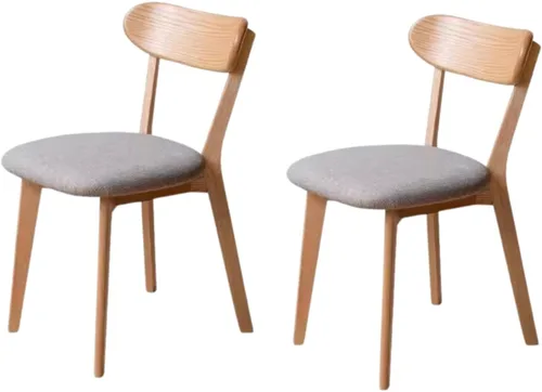 Vista 11 de Silla de comedor de madera maciza para cocina (1, negro) Contoured seat for comfort. Non-slip feet, sturdy wood. Quick assembly. For dining