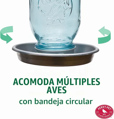 Vista 3 de Perky-Pet 1 tarro de albañil para aves silvestres 783, azul
