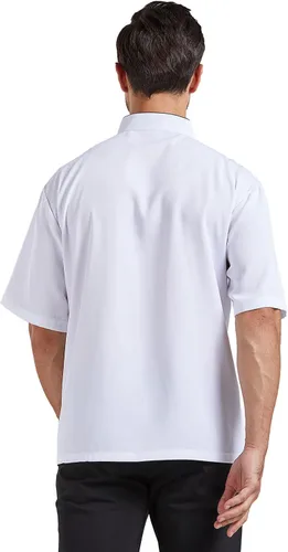 Vista 3 de Nanxson Chaqueta de chef unisex de manga cortalarga para hombres y mujeres CFM0001