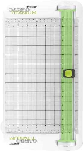 Vista 5 de Westcott Recortadora personal de cuerpo ancho CarboTitanium de 12" Verde/Blanco