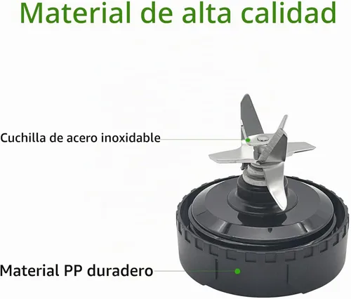 Vista 5 de Conjunto de cuchilla extractor de 6 aletas para Ninja de 16 onzas, compatible con Nurti Ninja BL660 BL663 BL663CO BL665Q BL770 BL770A BL771 BL771C