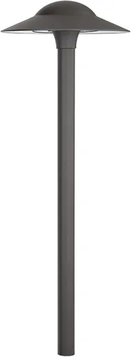 Vista 6 de WAC Iluminación de paisaje, toldo LED de 12 V para camino y área con tapa redonda de 6.5 pulgadas, 2700 K, LED cálido incorporado en bronce