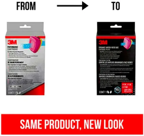 Vista 6 de 3M Cartuchos de repuesto para respirador multiusos, 60923H1-DC, 1 par
