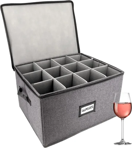 Vista 27 de HOMELUX THEORY 8 piezas de contenedores de almacenamiento de porcelana de carcasa dura, almacenamiento de tazas, copas de vino, utensilios