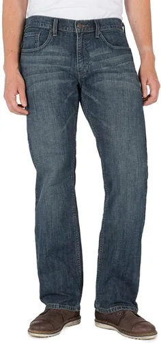 Vista 22 de Signature de Levi Strauss & Co. Gold Jeans Fit Flex - Jeans de ajuste relajado para hombre Índigo medio (elástico)