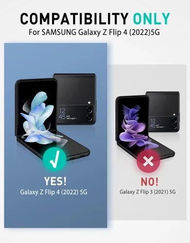 Vista 2 de i-Blason Armorbox Series - Funda para Samsung Galaxy Z Flip 4 5G (2022), funda resistente de cuerpo completo con reducción de impactos/parachoques
