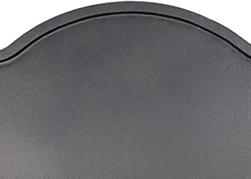 Vista 3 de Diseño liso de hierro fundido con acabado negro mate, respaldo decorativo tradicional, pequeño