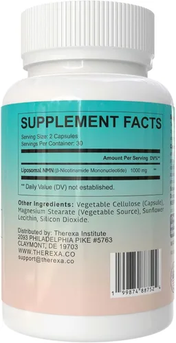 Vista 2 de Suplemento de NMN 1000mg Puro - NMN Liposomal para Suplemento de NAD+, Probado en EE. UU., 60 Cápsulas