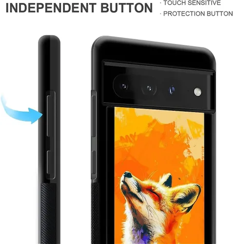 Vista 671 de Compatible con Google Pixel 4A 5G Mobile Case Creative Acrylic Panel trasero Silicona Protección Grip especialmente diseñado para Google Pixel 4A 5G