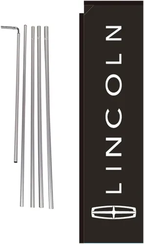 Vista 9 de Bandera de pluma rectangular para concesionario de automóviles con kit de poste y pico de tierra, compatible con carteles de Audi Carlot